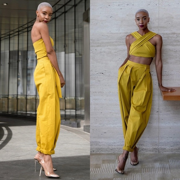 NWT The Drop Women's Citronelle Wrap-Around Rib Bustier Cropped Top SIZE S - Picture 6 of 13